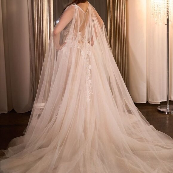 Off white/nude wedding dress. Tulle bridal gown - Picture 4 of 6